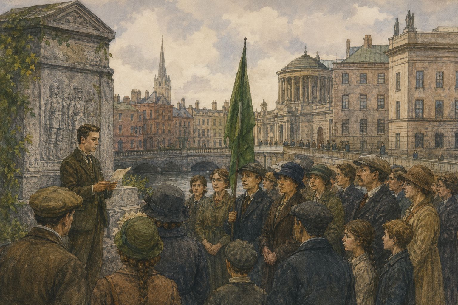 Historical reconstruction of “Irish Free State established” in Easter Rising