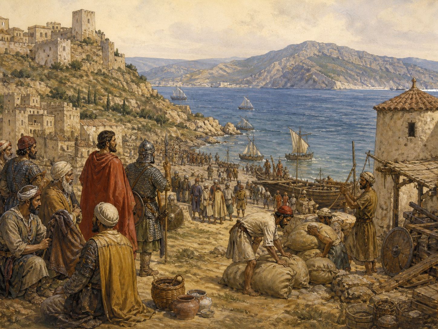 Historical reconstruction of Islamic Conquest of Iberia's background: Visigothic succession conflict and the formation of a new governorship in North Africa shaped the context for a crossing of the strait.