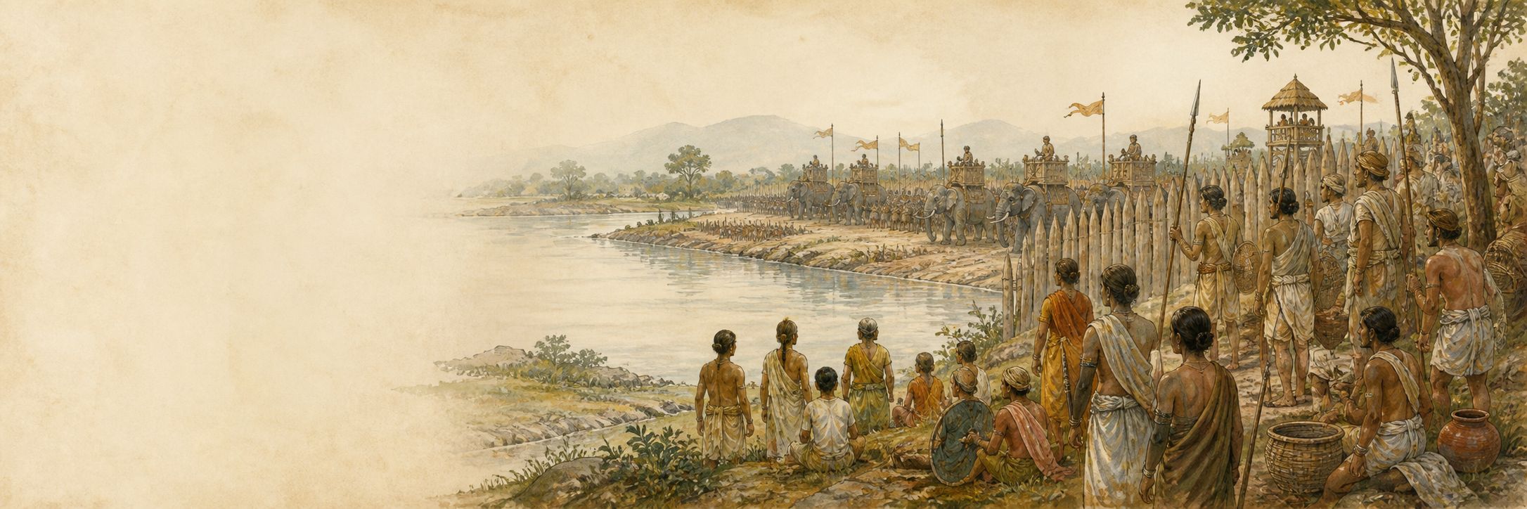 A historical reconstruction of warfare and civilian life at Kalinga (present-day Odisha), showing the setting of Kalinga War