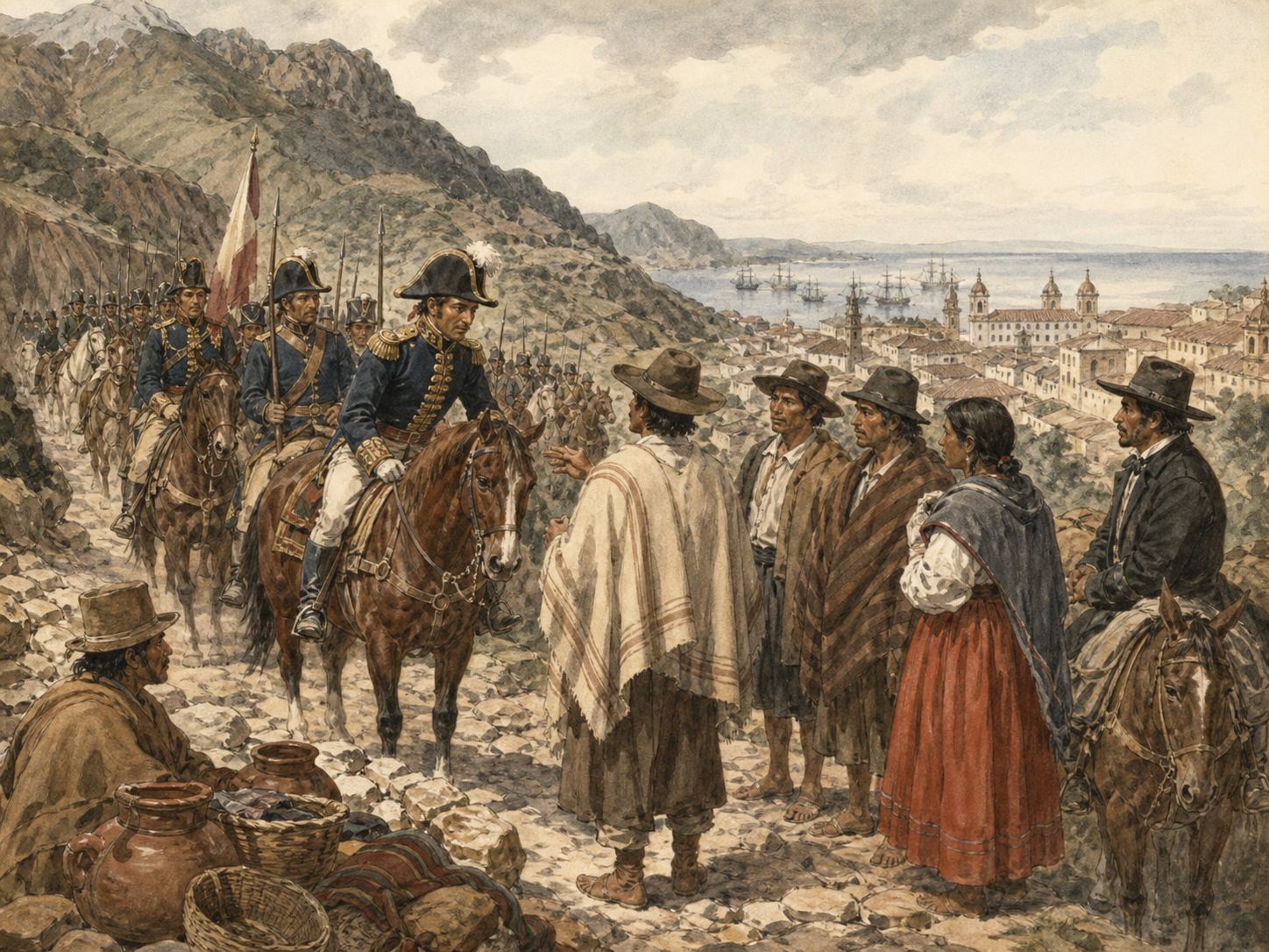 Historical reconstruction of Latin American Wars of Independence's central action: A crisis of monarchy during the Napoleonic Wars helped trigger multiple independence movements and wars in Spanish America.