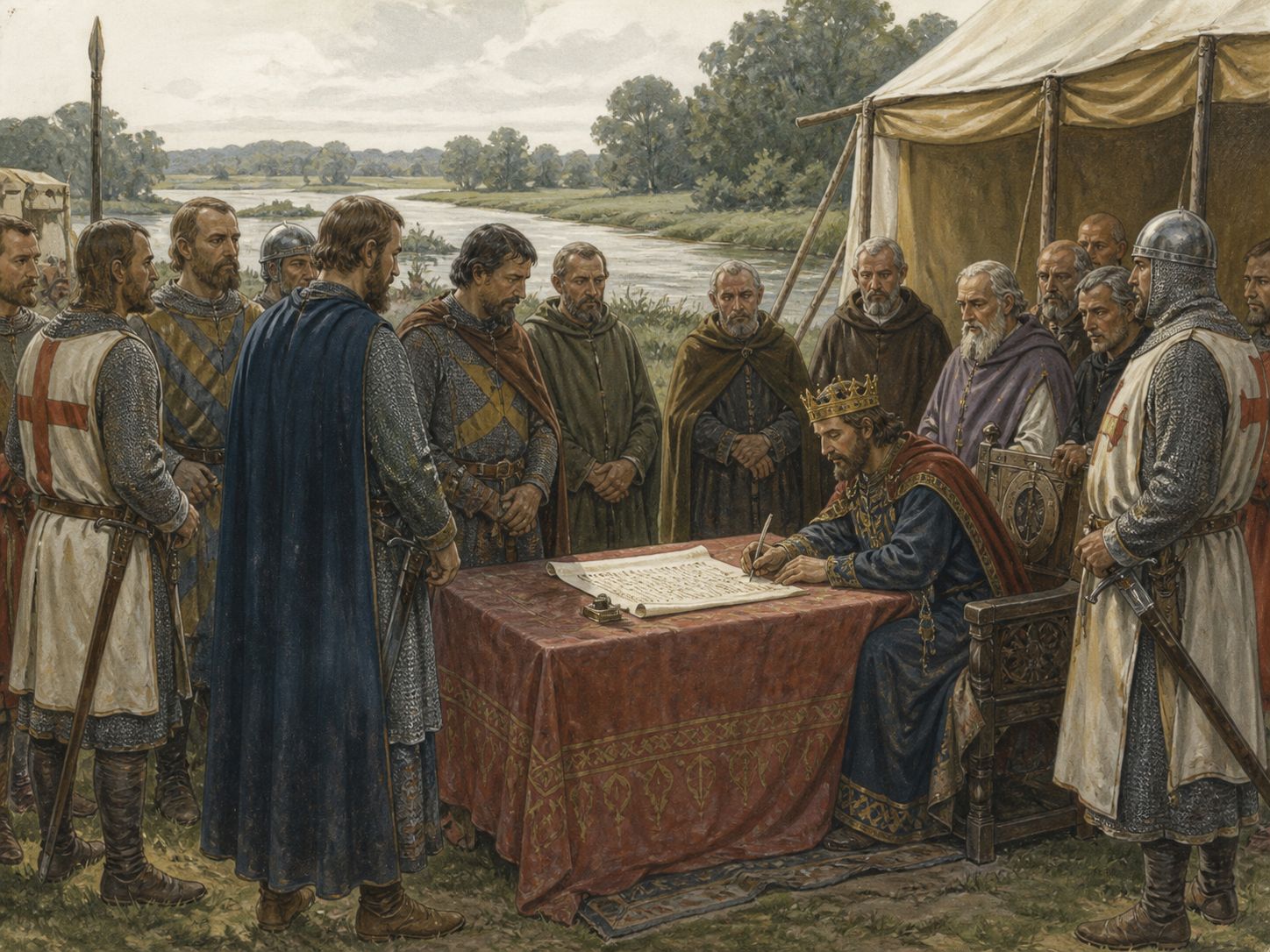 Historical reconstruction of Magna Carta's immediate aftermath: The 1215 charter did not prevent civil war, and a revised version was issued after John’s death.