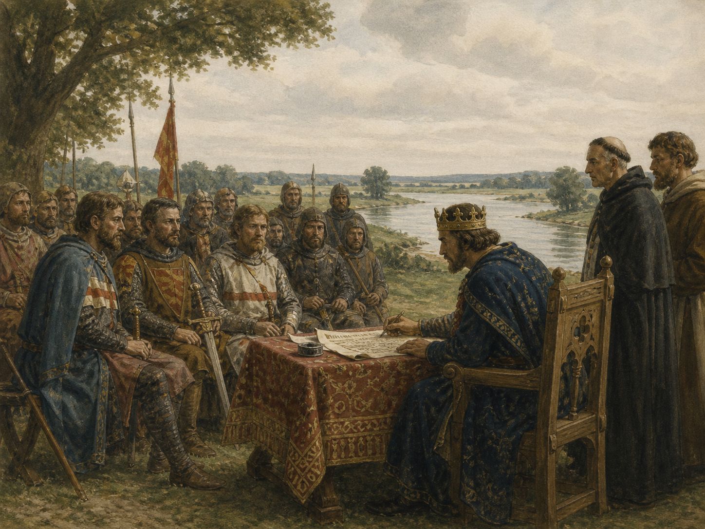 Historical reconstruction of Magna Carta's long-term consequences: Magna Carta did not create modern democracy in a single act, but later arguments about a monarch bound by law made it an important source for constitutional history.