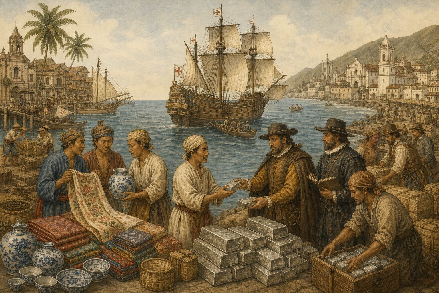 Historical reconstruction of the “Manila Galleon Trade” stage in Manila Galleon Trade