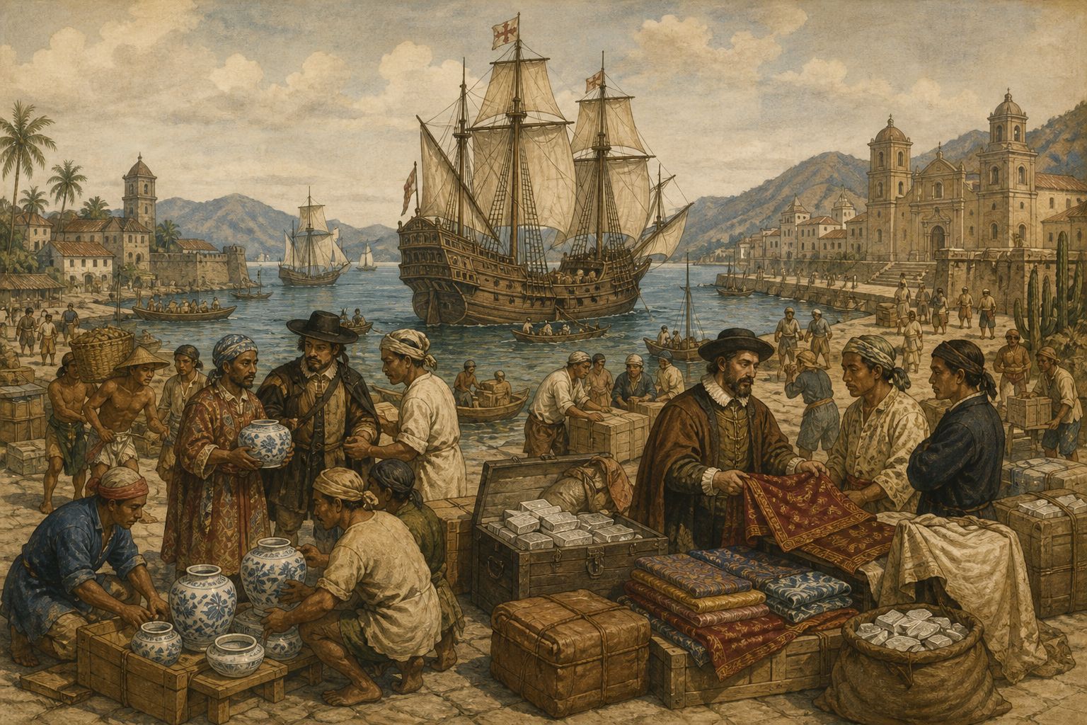 Historical reconstruction of the “Earlier conditions” stage in Manila Galleon Trade