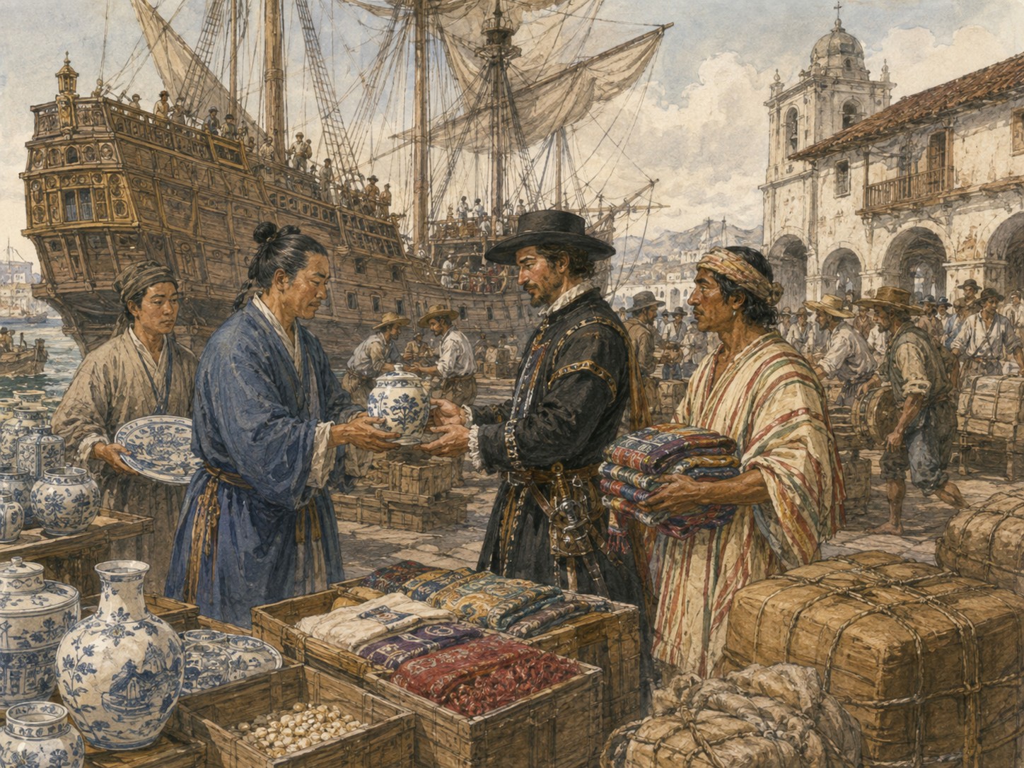 Historical reconstruction of Manila Galleon Trade's long-term consequences: In the longer term, the route became an enduring early modern pacific connection linking asian, american, and european economies.