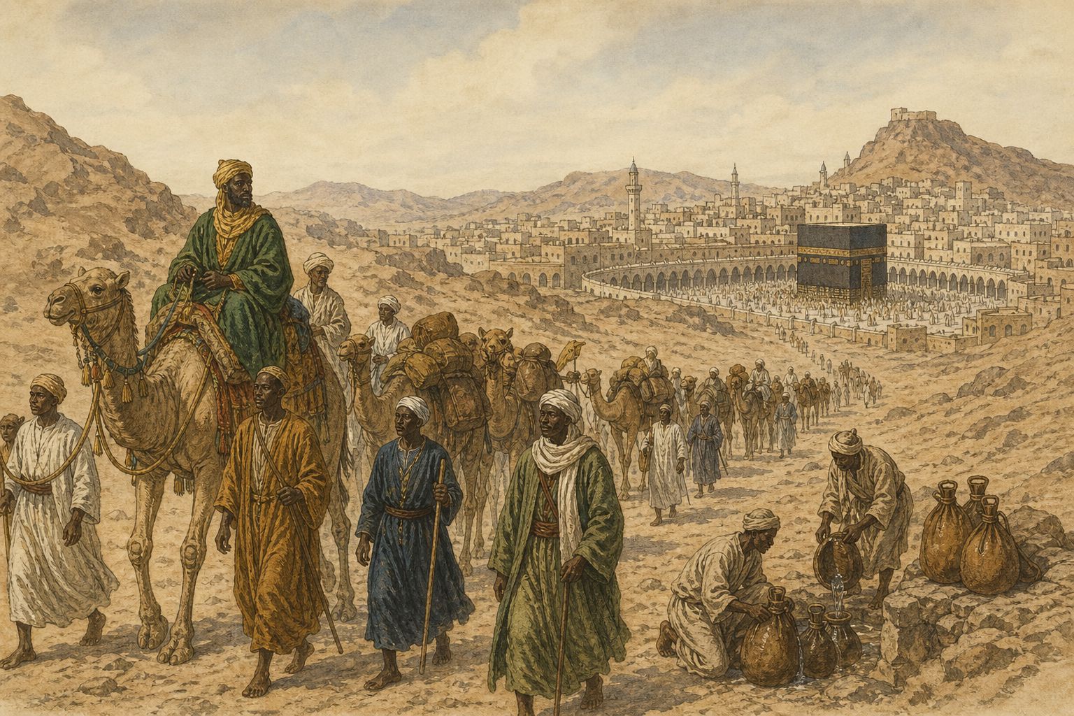 Historical reconstruction of “Mali’s fame endures after Musa” in Mansa Musa’s Pilgrimage to Mecca