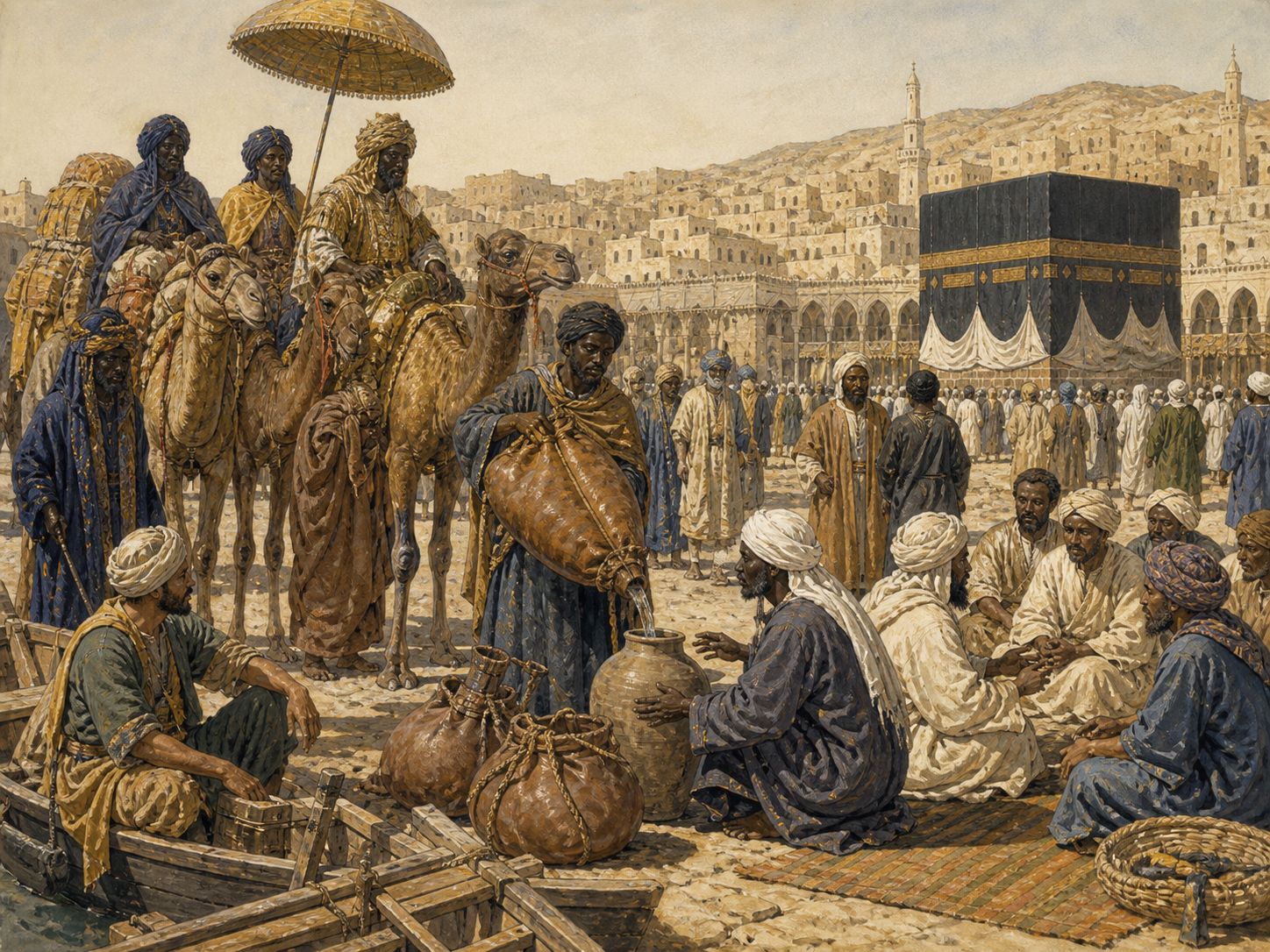 Historical reconstruction of Mansa Musa’s Pilgrimage to Mecca's immediate aftermath: The pilgrimage placed Saharan trade and West African states prominently in Mediterranean and Islamic geographical awareness.