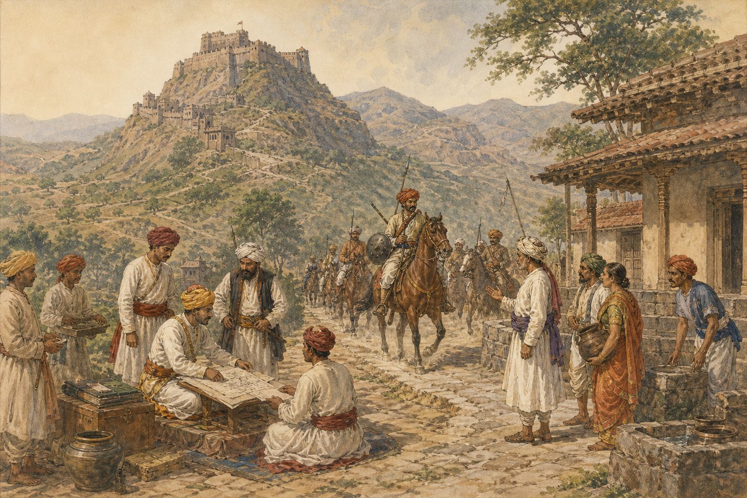Historical reconstruction of the “Immediate aftermath” stage in Rise of the Maratha Power