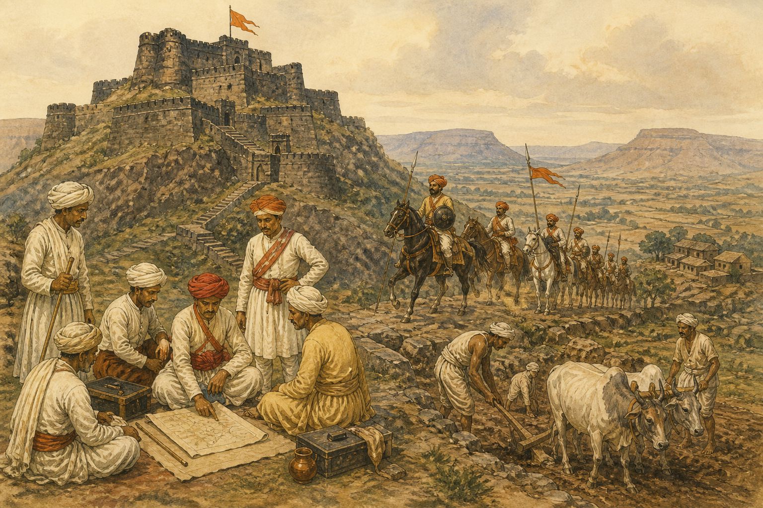 Historical reconstruction of the “Earlier conditions” stage in Rise of the Maratha Power
