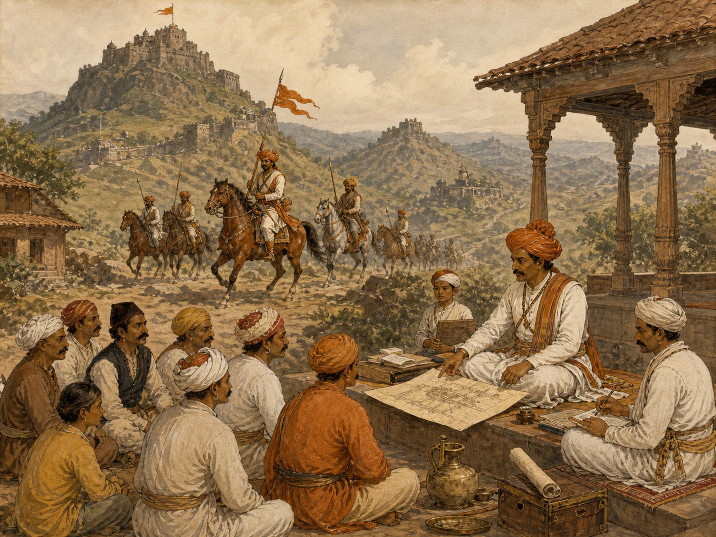 Historical reconstruction of Rise of the Maratha Power's long-term consequences: In the longer term, it led toward a confederacy that shaped south asian politics after mughal predominance weakened.
