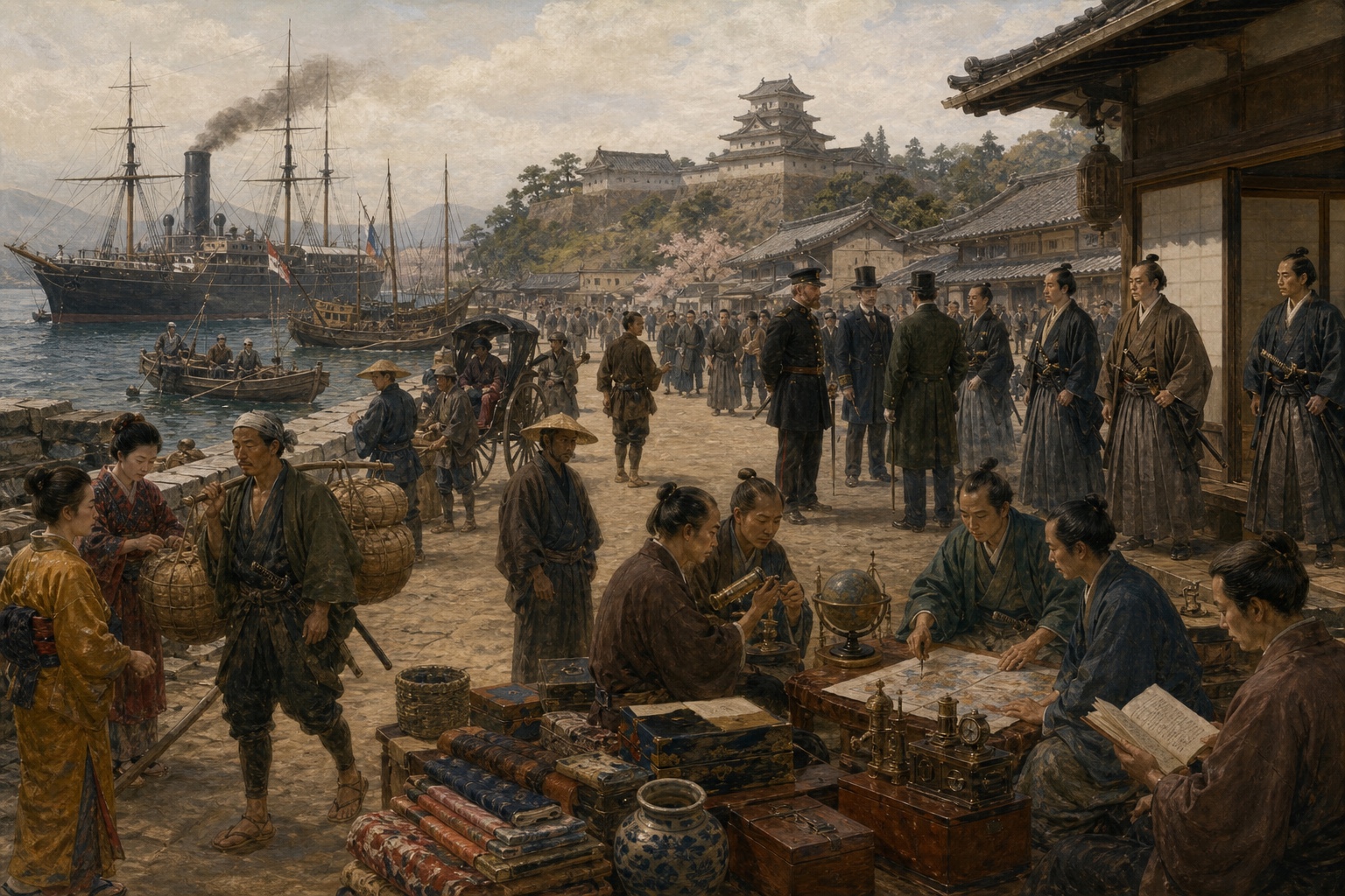 Meiji Restoration: a scene of the prelude