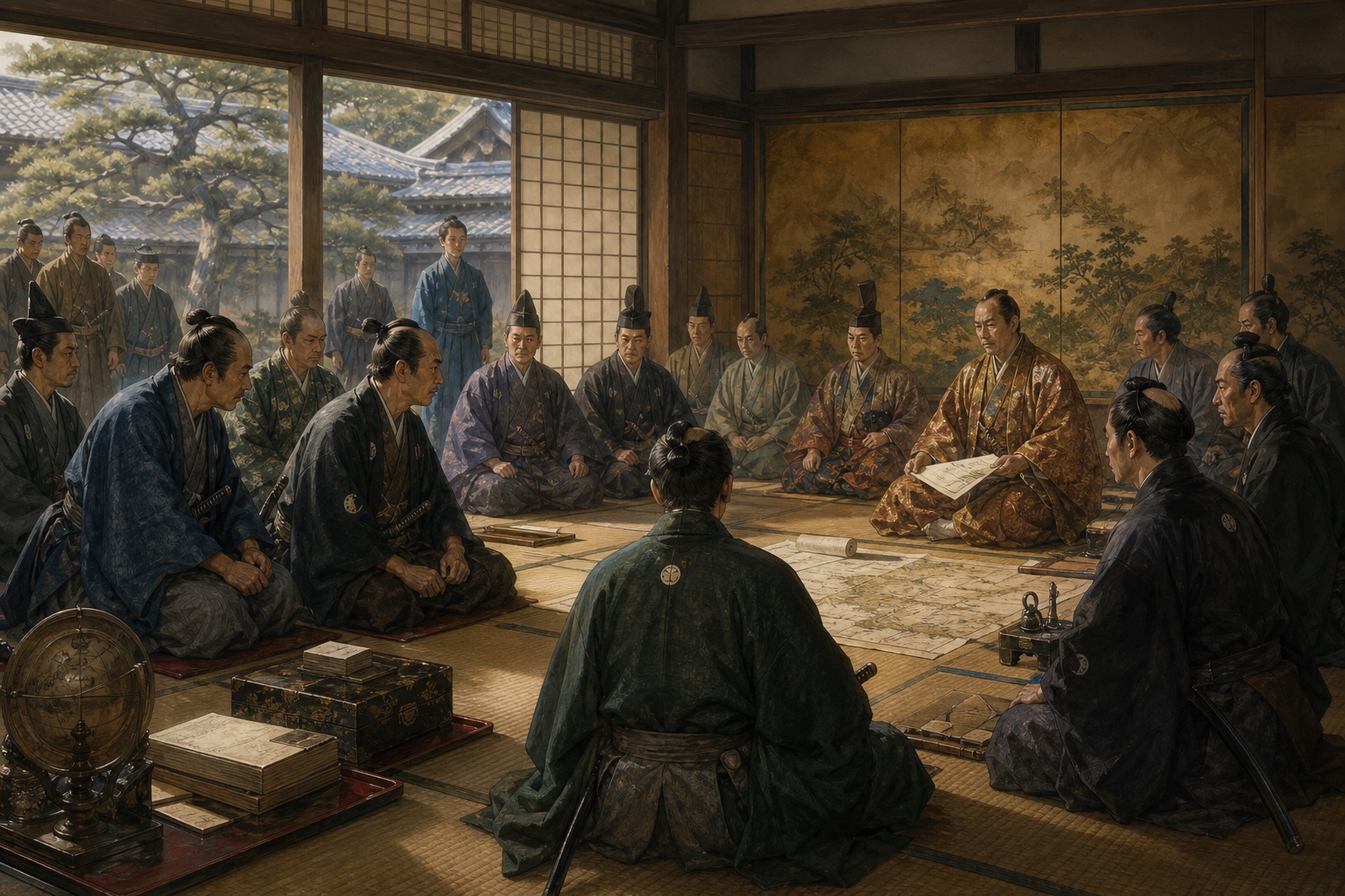 Meiji Restoration: a scene of rising tension