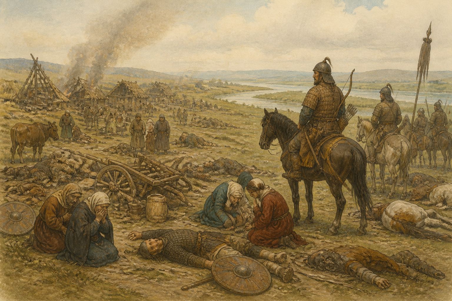 Historical reconstruction of the “Immediate aftermath” stage in Mongol Invasion of Europe