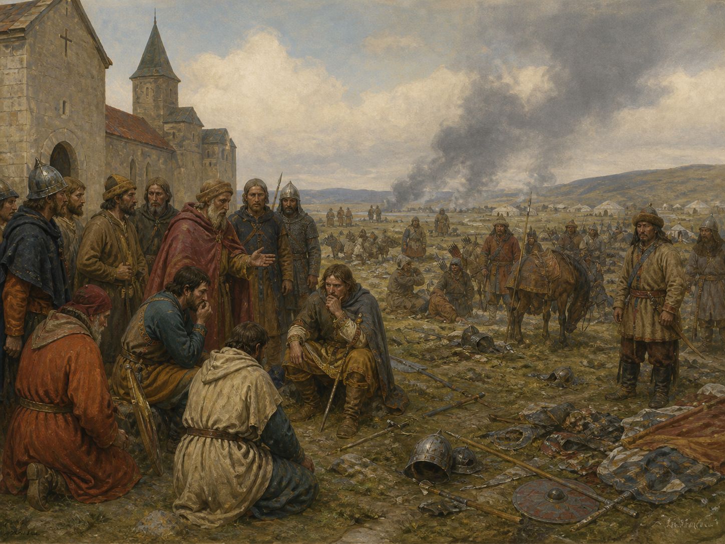 Historical reconstruction of Mongol Invasion of Europe's immediate aftermath: The main forces withdrew after Ögedei’s death, so conquest did not become permanent, but the invasion affected migration and defensive policy.