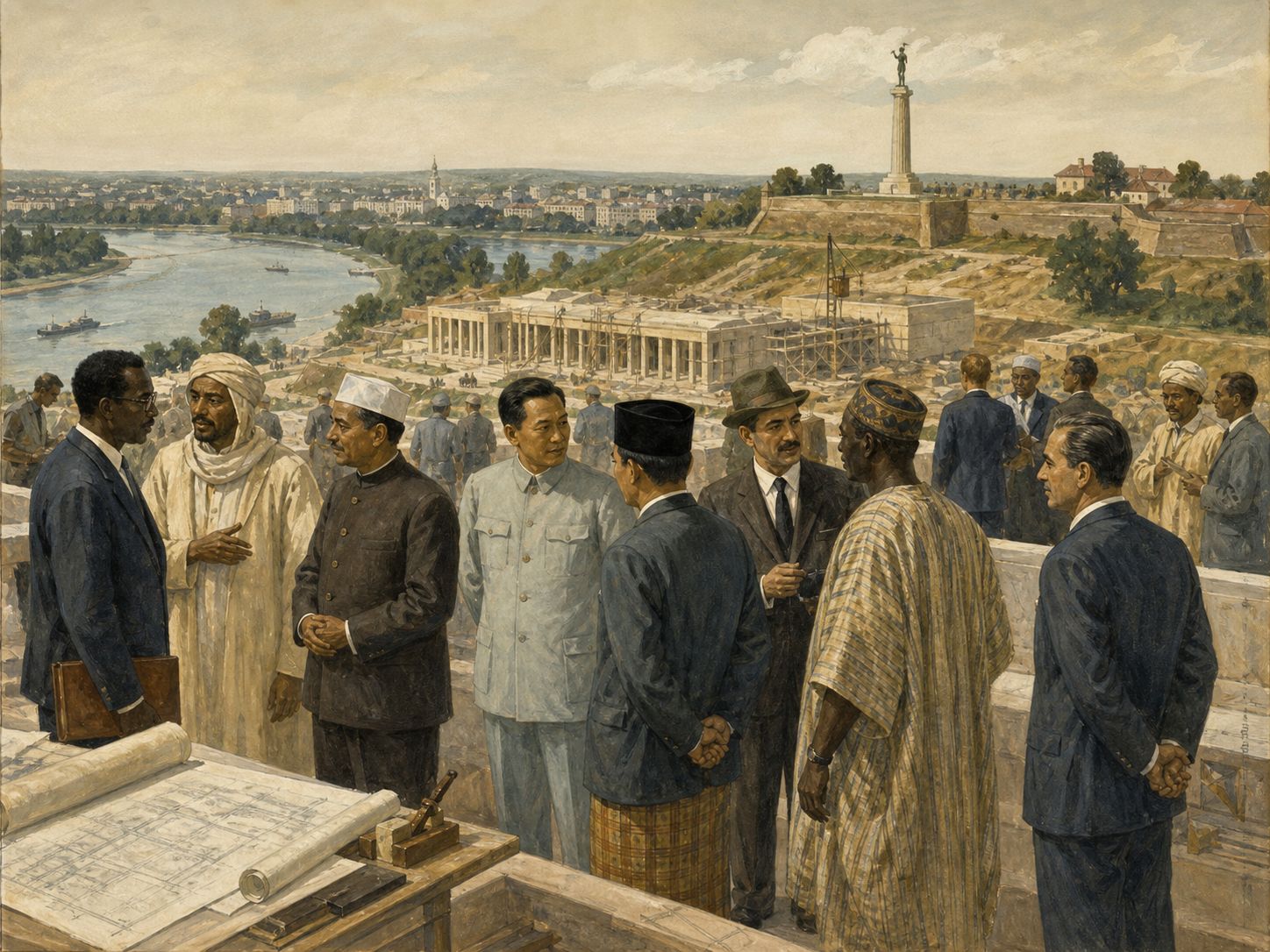 Historical reconstruction of Founding of the Non-Aligned Movement's background: As Cold War bipolarity overlapped with decolonization, states sought diplomatic space for sovereignty, anti-colonialism, and peaceful coexistence.