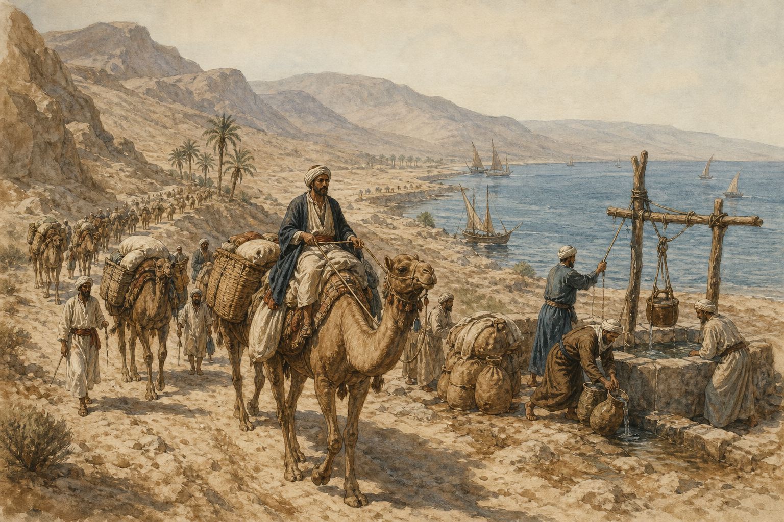 Historical reconstruction of the “Earlier Red Sea transit and canal schemes” stage in Opening of the Suez Canal