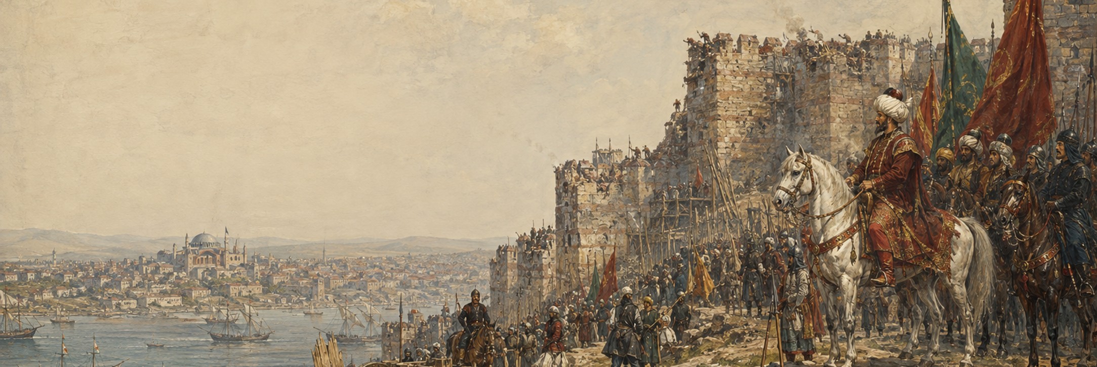 A historical reconstruction of rulers, administration, and society at Constantinople, showing the setting of Ottoman Conquest of Constantinople