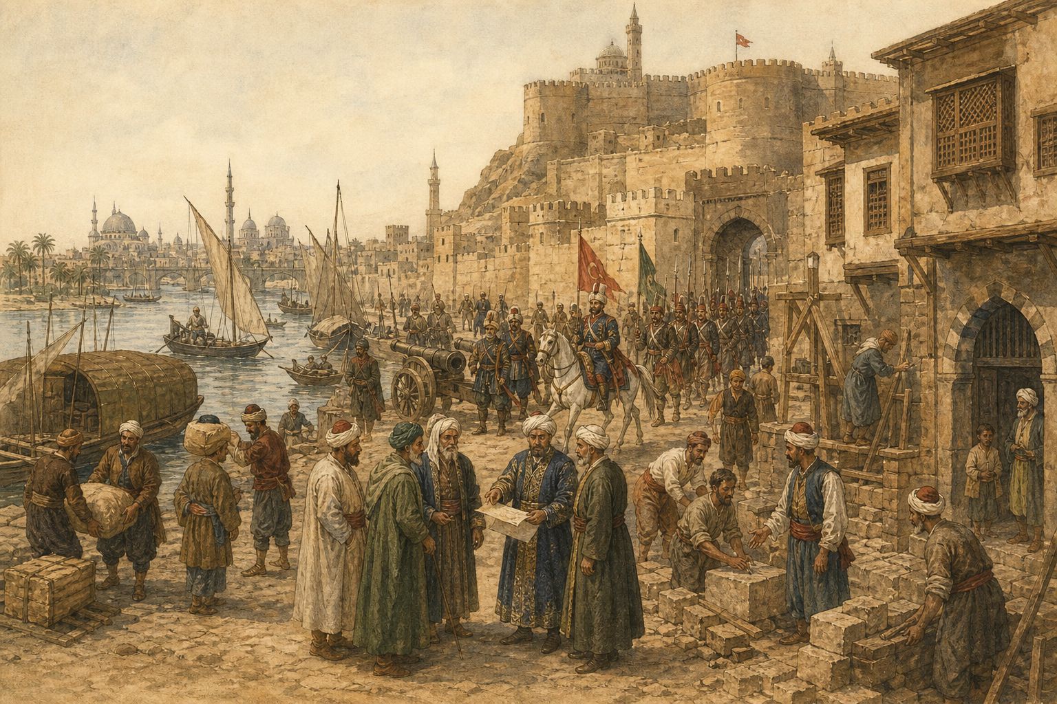 Historical reconstruction of “Egyptian administration is reorganized” in Ottoman Conquest of Egypt