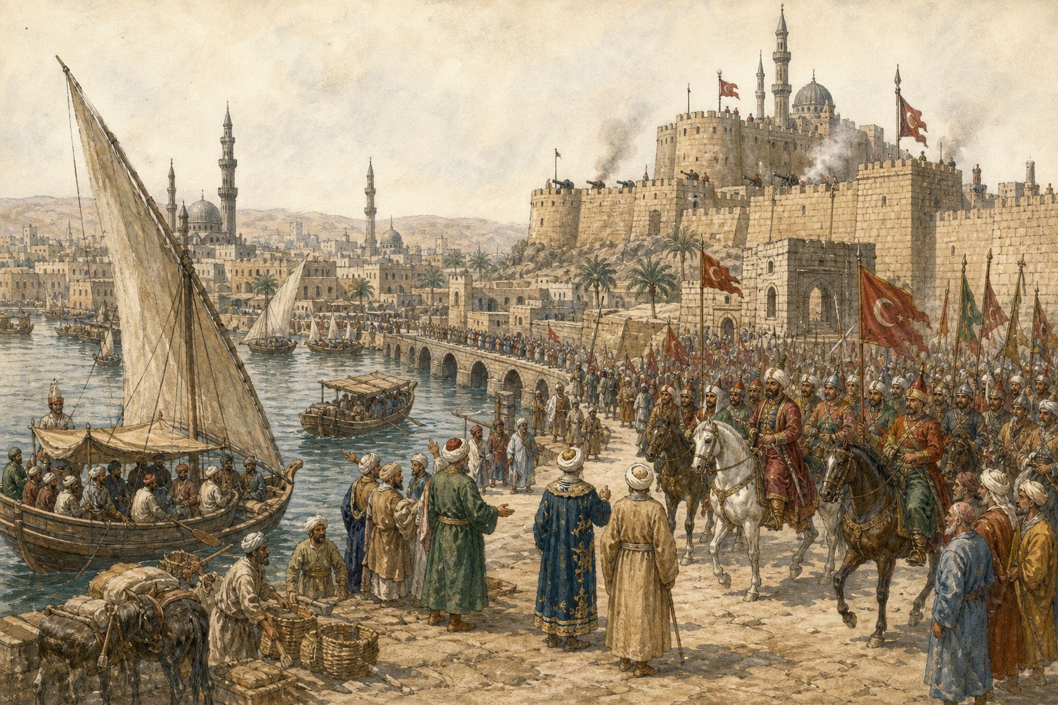 Historical reconstruction of “Ottomans capture Cairo” in Ottoman Conquest of Egypt
