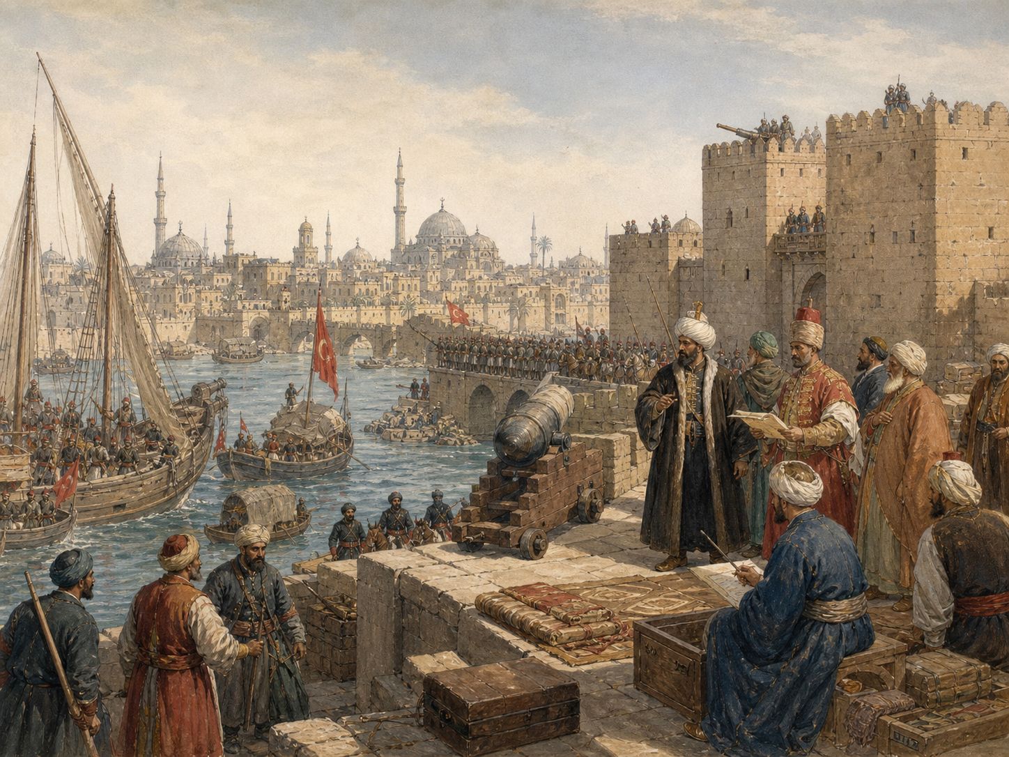 Historical reconstruction of Ottoman Conquest of Egypt's immediate aftermath: The conquest strengthened the empire’s geopolitical position linking the Red Sea, eastern Mediterranean, and Islamic holy cities.
