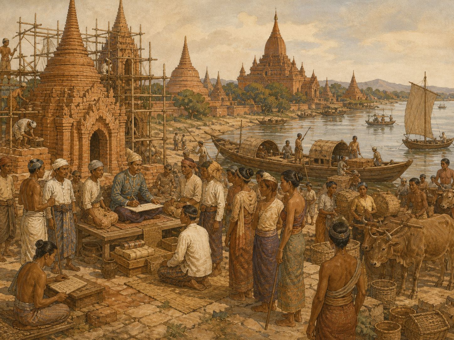Historical reconstruction of Consolidation of the Pagan Kingdom's immediate aftermath: Its surviving temple landscape conveys the relationship between kingship and faith in Southeast Asia.