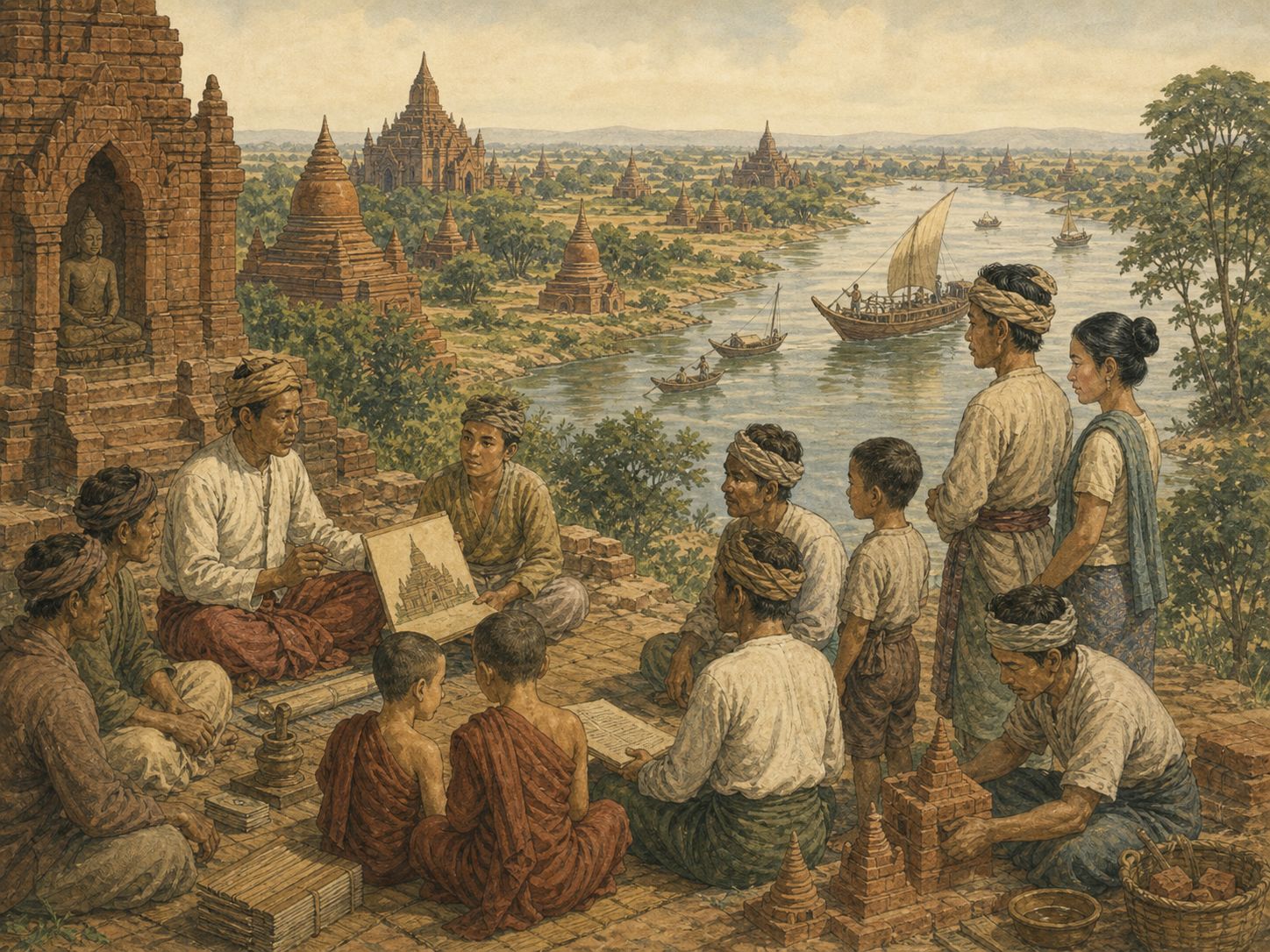 Historical reconstruction of Consolidation of the Pagan Kingdom's long-term consequences: In the longer term, its surviving temple landscape conveys the relationship between kingship and faith in southeast asia.