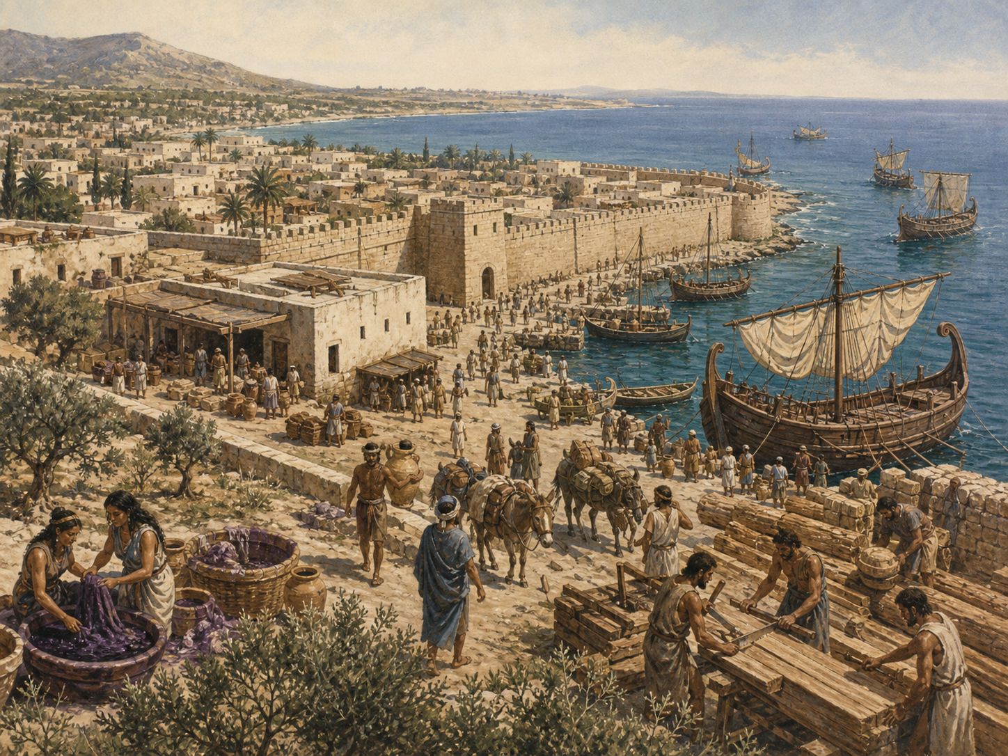 Historical reconstruction of Phoenician Colonization's immediate aftermath: A wide western Mediterranean trade network emerged, and Carthage became a major city-state.