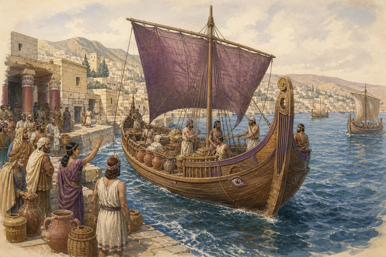 Historical reconstruction of the “Development of the Phoenician Maritime Network” stage in Development of the Phoenician Maritime Network