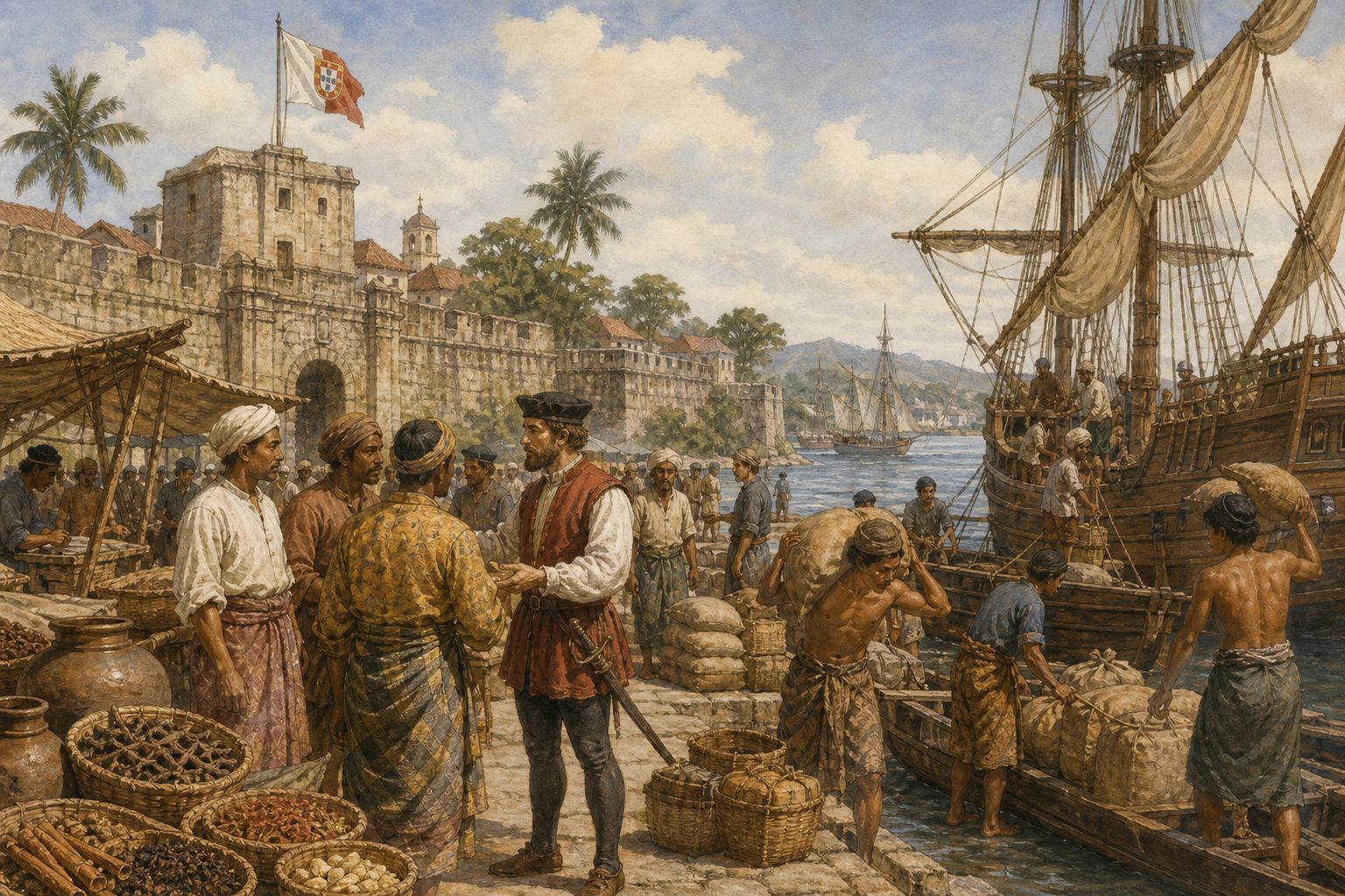 Historical reconstruction of “Afonso de Albuquerque captures Malacca” in Portuguese Conquest of Malacca