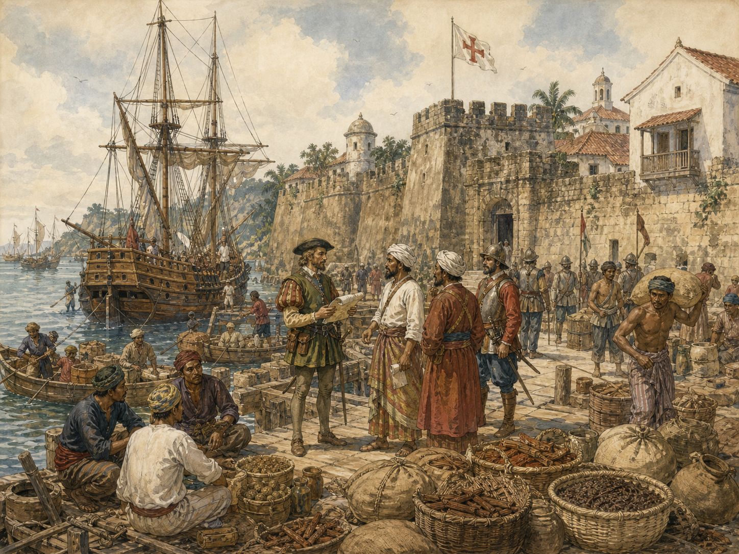 Historical reconstruction of Portuguese Conquest of Malacca's immediate aftermath: It marked a major military intervention by a European maritime empire in Indian Ocean and Southeast Asian trade.