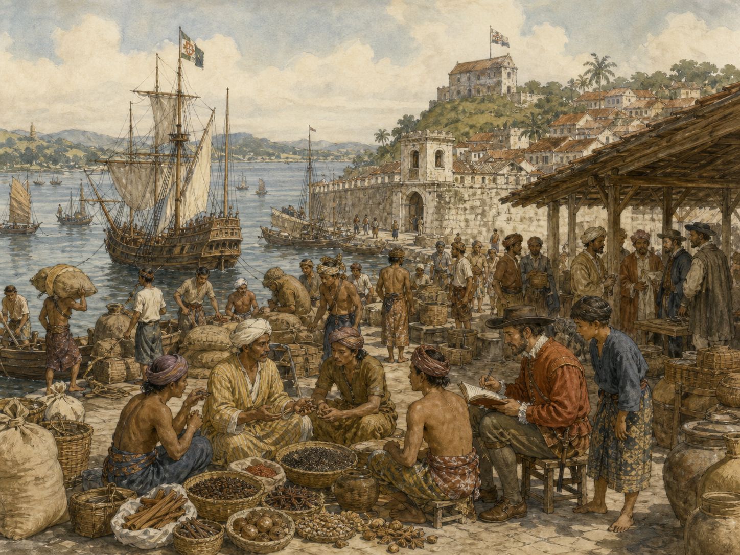 Historical reconstruction of Portuguese Conquest of Malacca's long-term consequences: In the longer term, it marked a major military intervention by a european maritime empire in indian ocean and southeast asian trade.