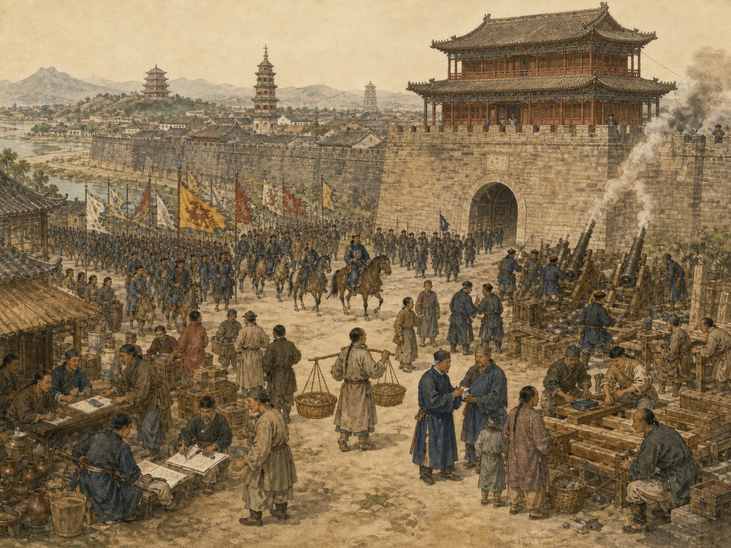 Historical reconstruction of Qing Conquest of the Ming Realm's immediate aftermath: The conquest formed the Qing as a multiethnic empire and reshaped the international order of East Asia.