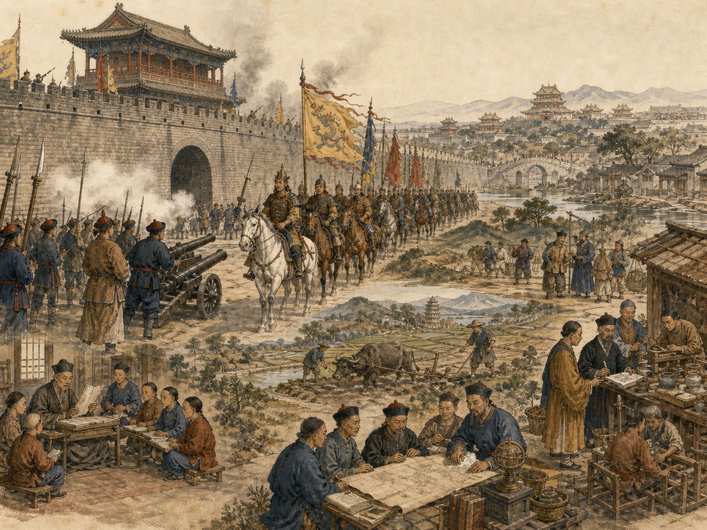 Historical reconstruction of Qing Conquest of the Ming Realm's long-term consequences: In the longer term, the conquest formed the qing as a multiethnic empire and reshaped the international order of east asia.