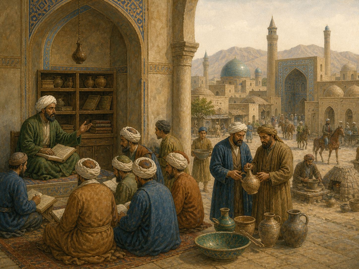 Historical reconstruction of Rise and Consolidation of the Great Seljuk Empire's long-term consequences: The Seljuk period joined Turkic military elites, Persian bureaucratic culture, and the religious authority of the Abbasid caliph.