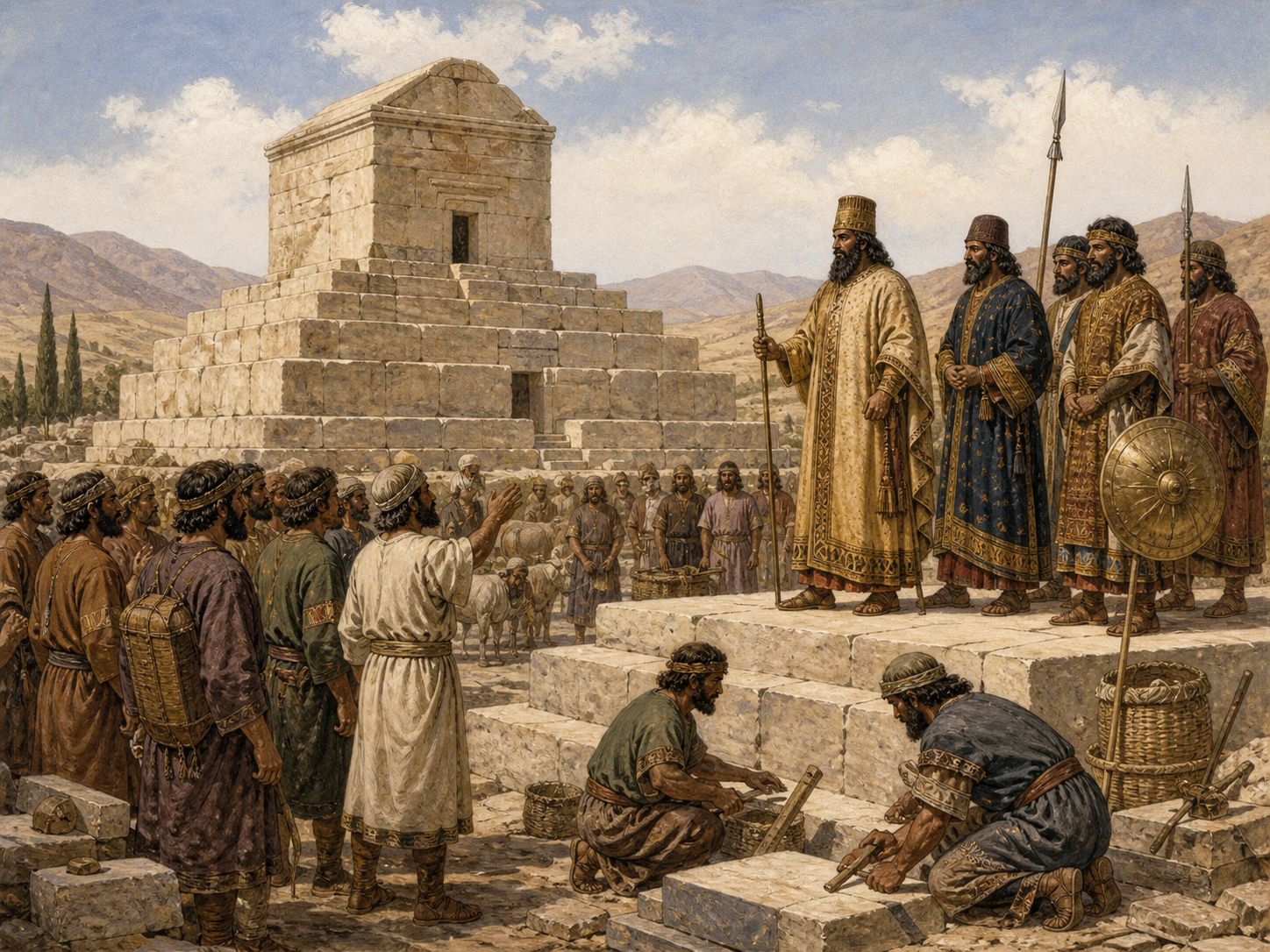 Historical reconstruction of Rise of the Achaemenid Empire's immediate aftermath: Royal roads, provincial administration, taxation, and multilingual records connected a vast territory.