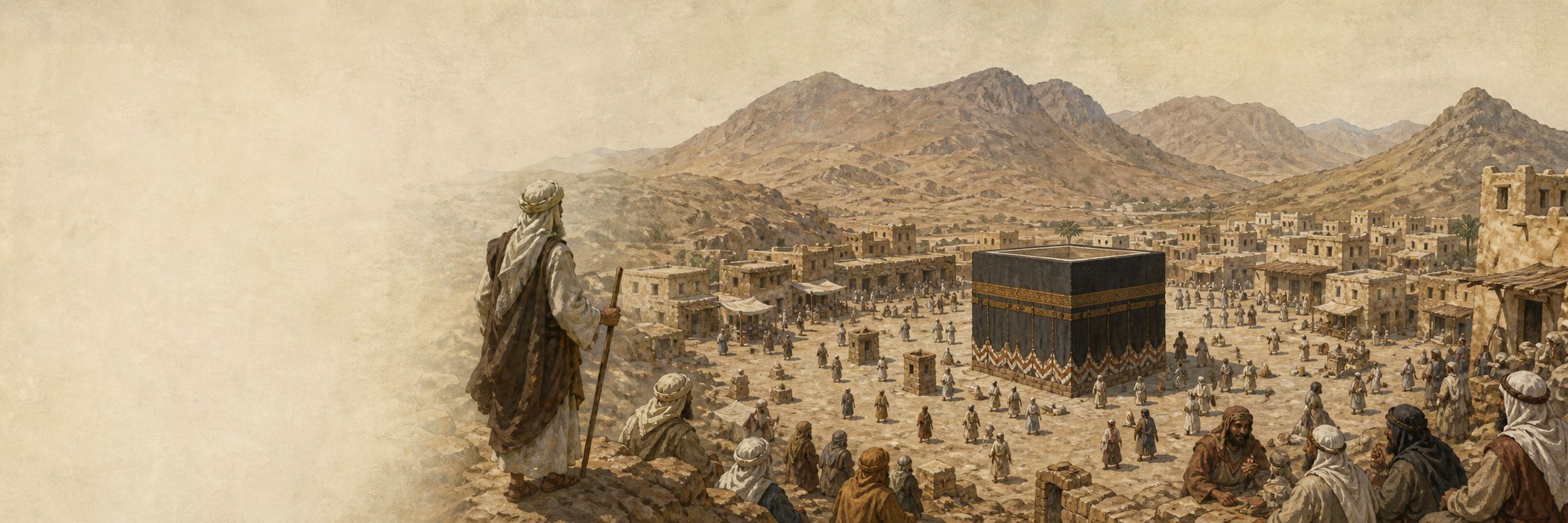 Historical reconstruction illustration of rise of islam