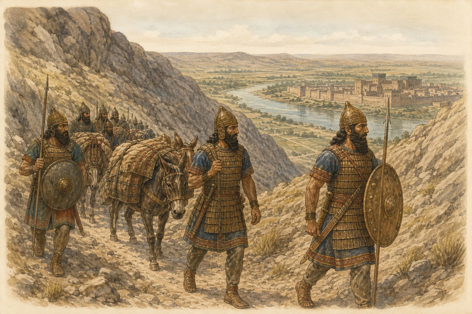 Early expansion: The northern Mesopotamian kingdom began extending military and administrative influence beyond its core.