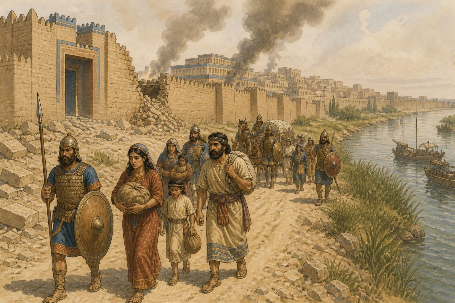 The fall of Nineveh: A coalition attack brought down Nineveh and shattered the center of the Neo-Assyrian Empire.