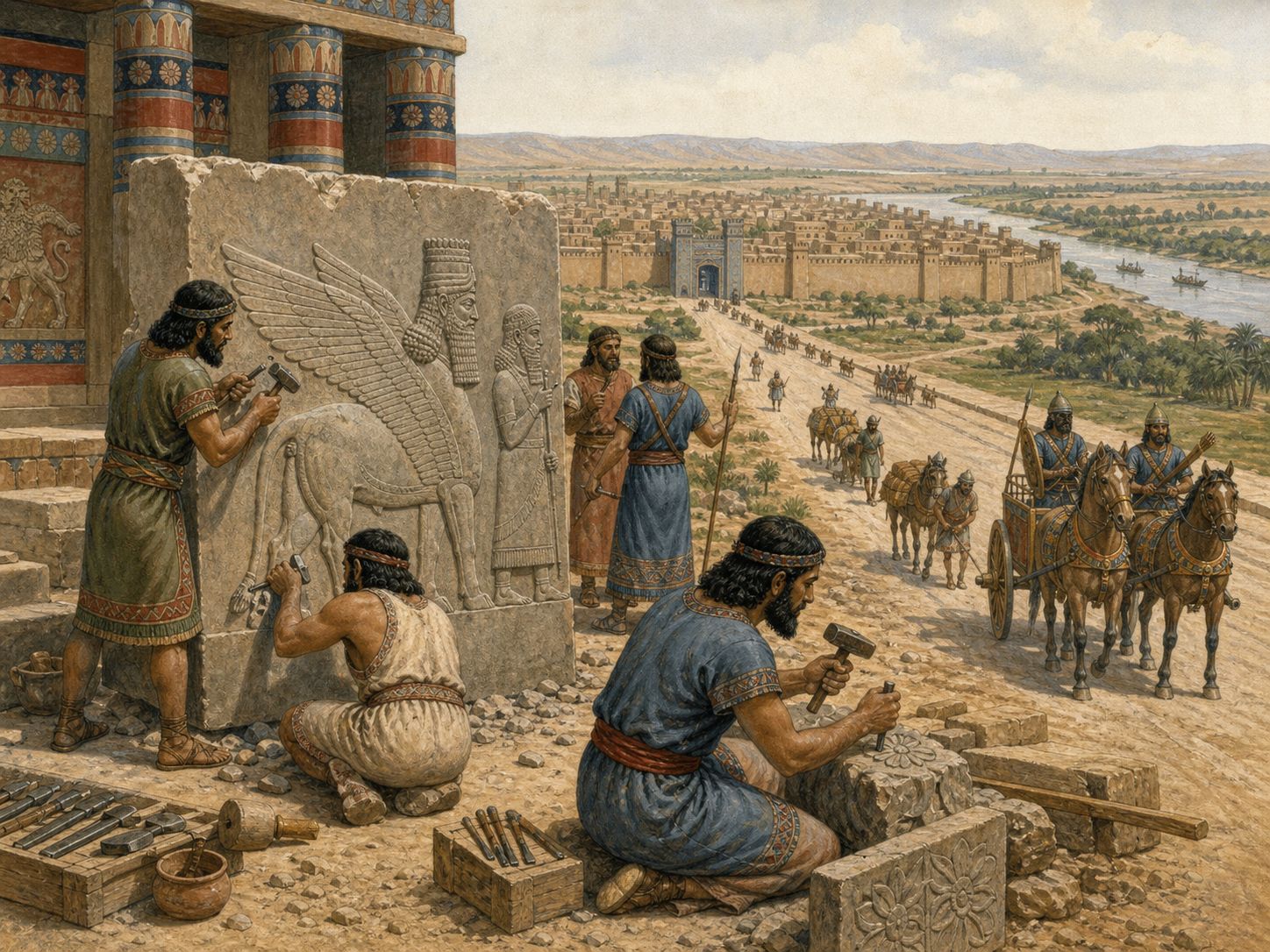 Stone carvers and a road linking the imperial cities