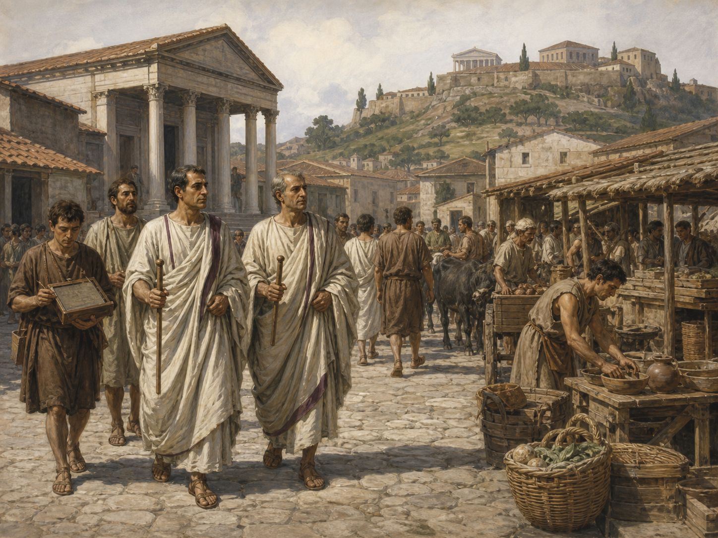 Historical reconstruction of Foundation of the Roman Republic's immediate aftermath: The republic was not completed in one moment; tribunes, written law, and access to office expanded through long cycles of conflict and compromise.