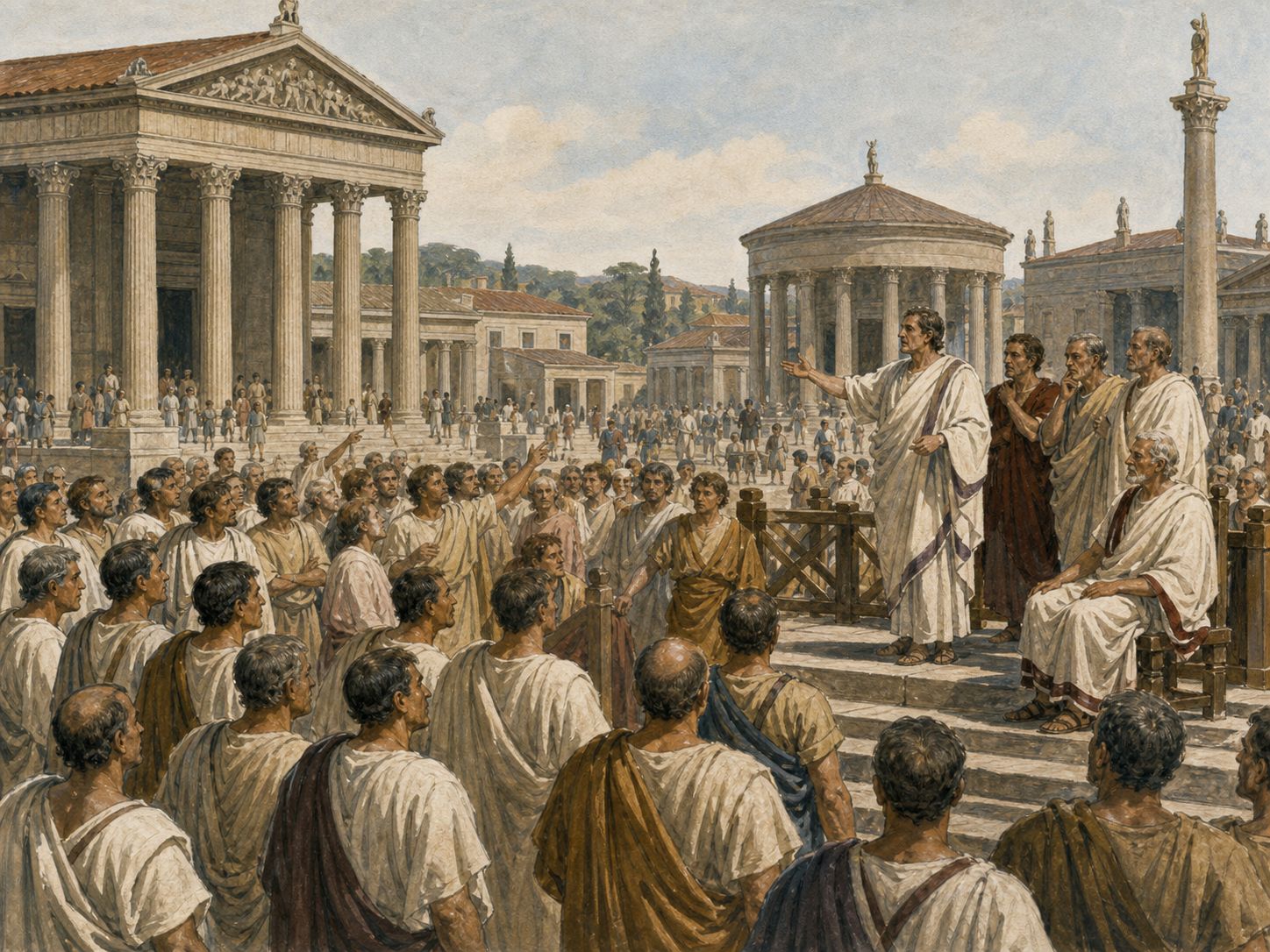 Historical reconstruction of “Crisis of the Roman monarchy” in Foundation of the Roman Republic