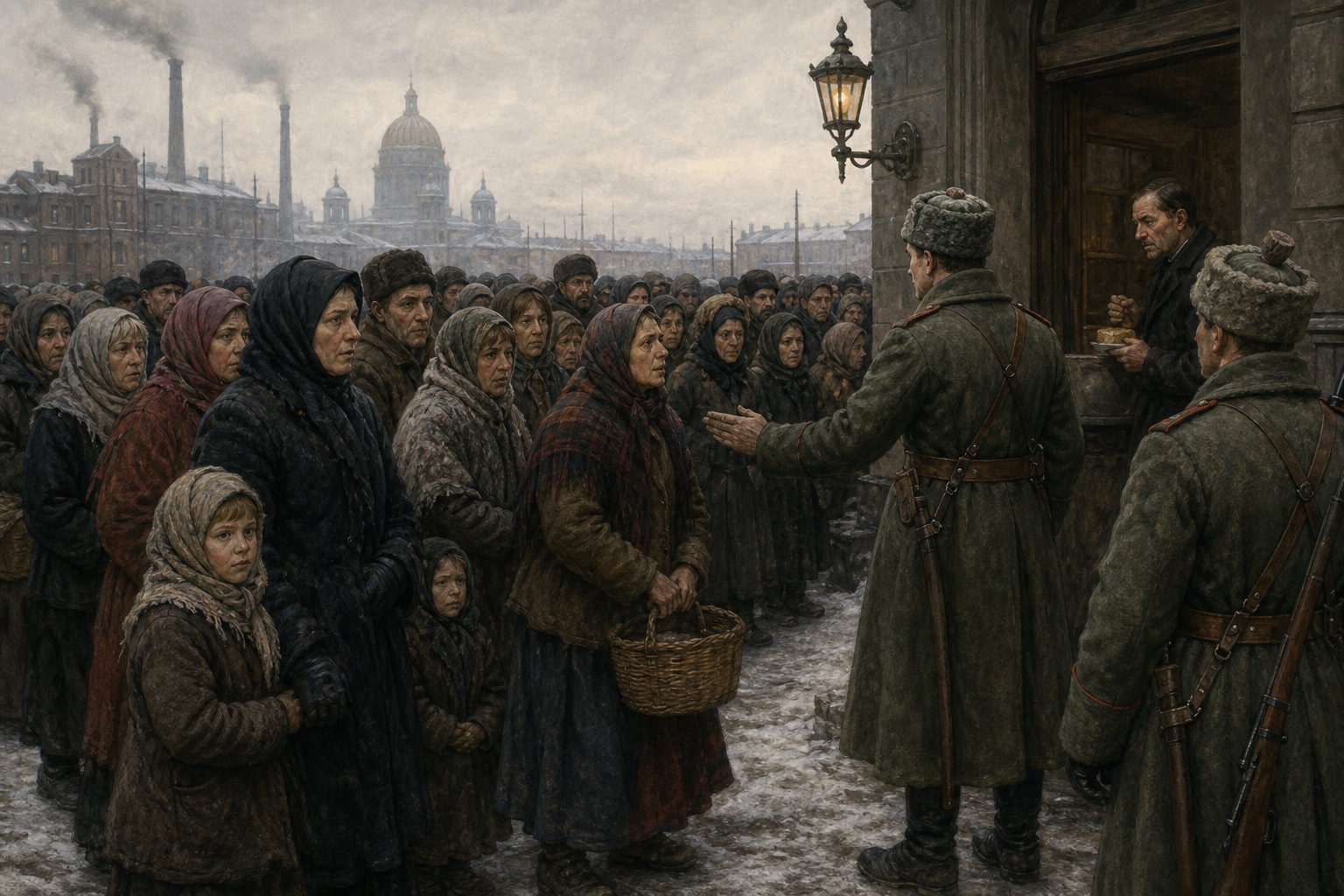 Russian Revolution of 1917: a scene of rising tension