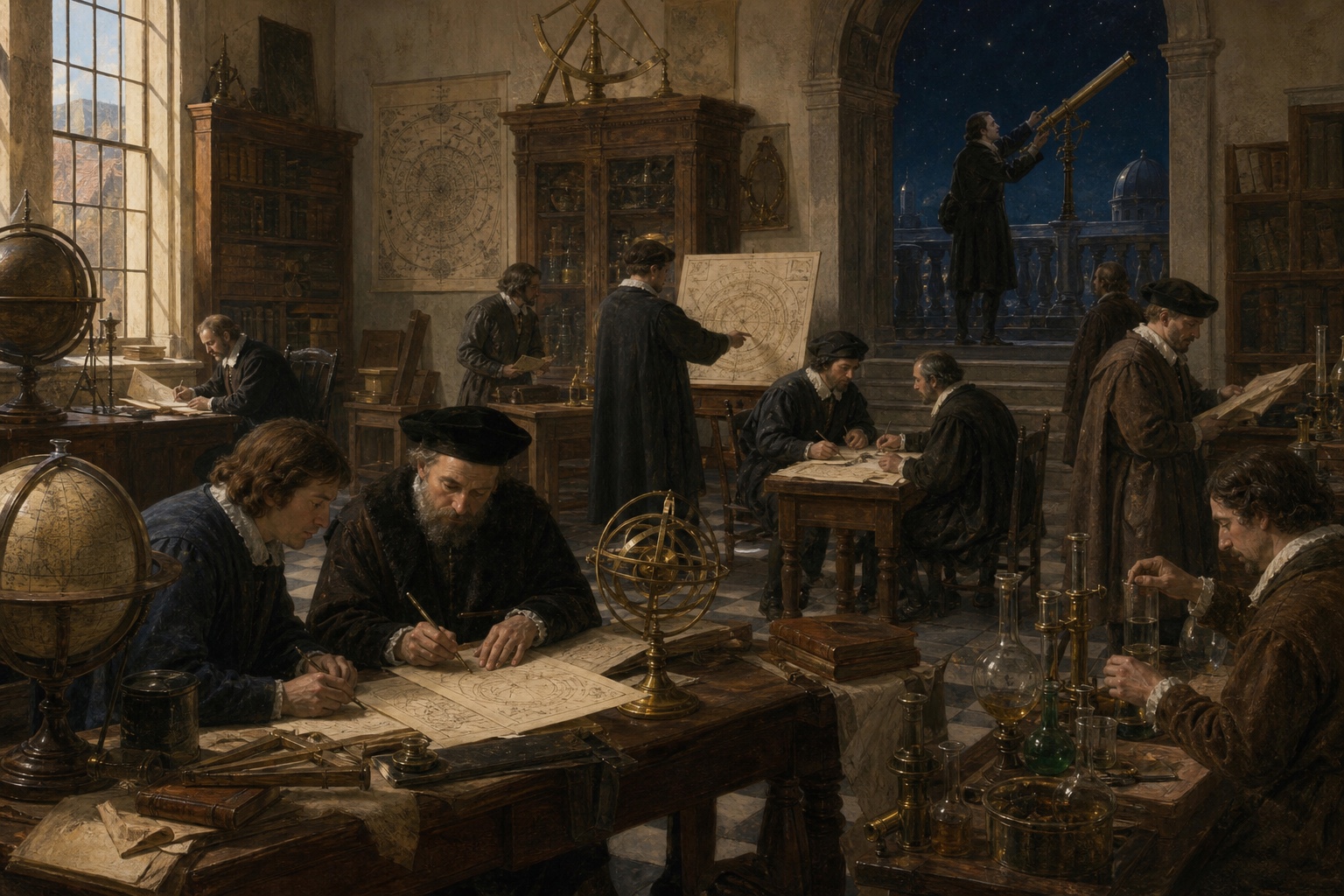 Illustrated reconstruction of the significance of Scientific Revolution