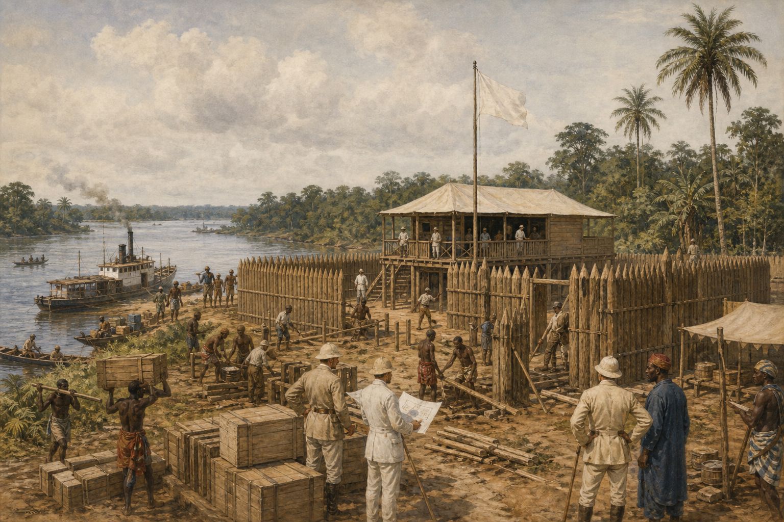 Historical reconstruction of the “Effective occupation and territorial claims” stage in Scramble for Africa