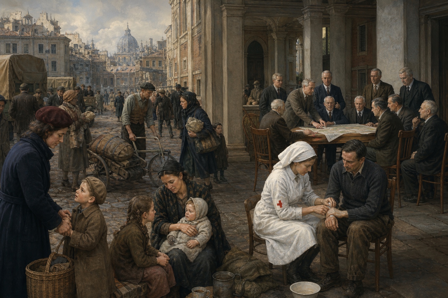 Second World War: a scene of the prelude