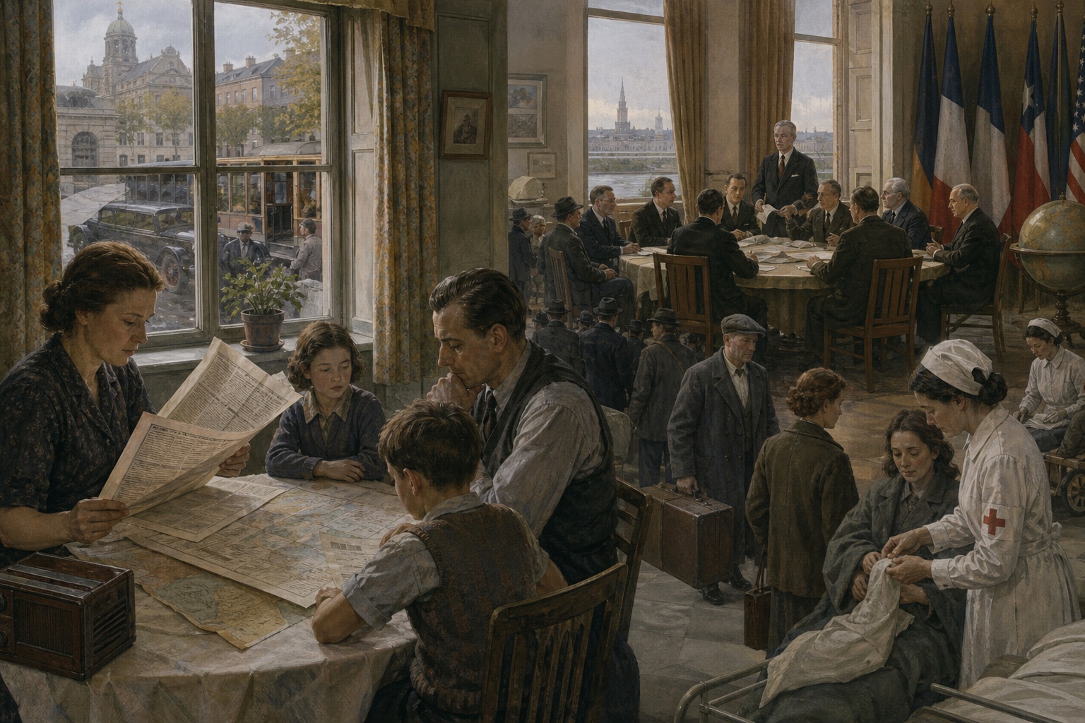 Second World War: a scene of rising tension