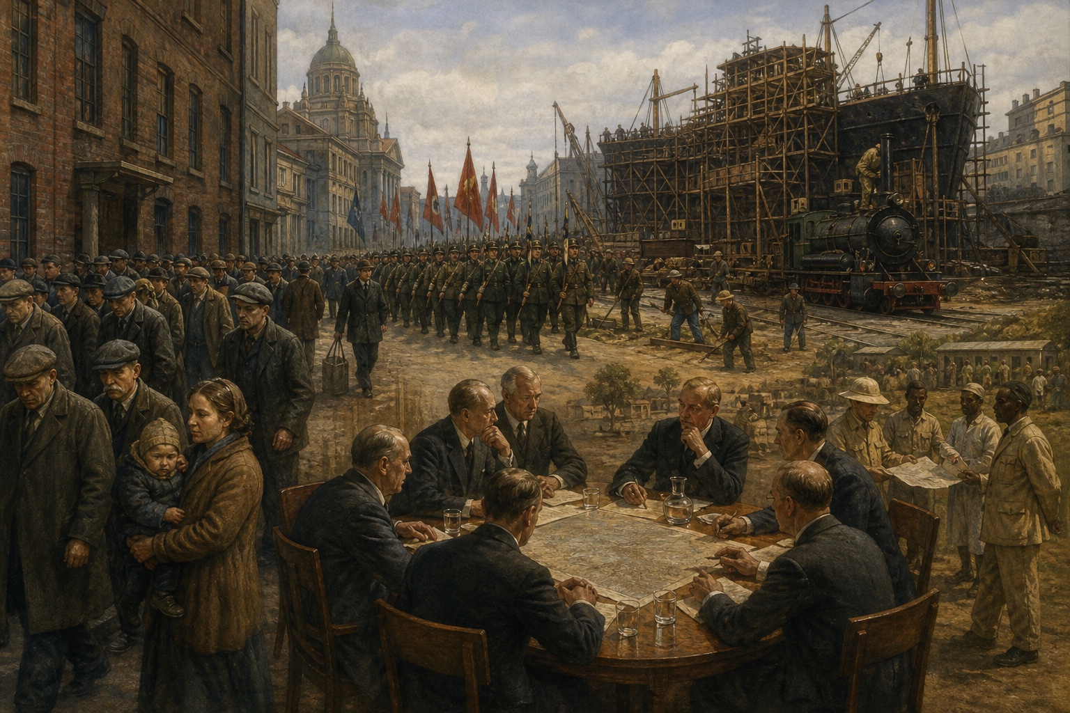 Illustrated reconstruction of the background of Second World War