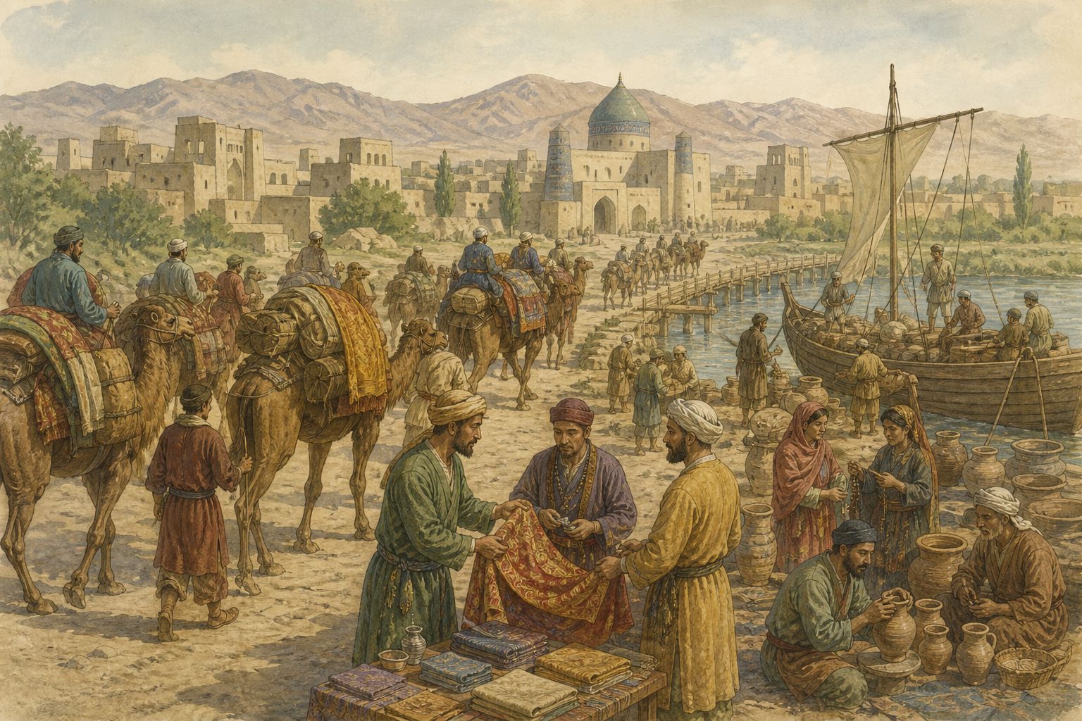Historical reconstruction of the “Immediate aftermath” stage in Expansion of Silk Road Exchange
