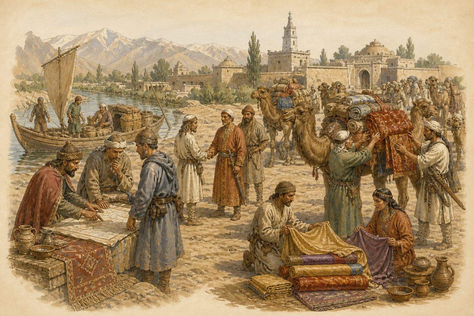 Historical reconstruction of the “Forces in motion” stage in Expansion of Silk Road Exchange