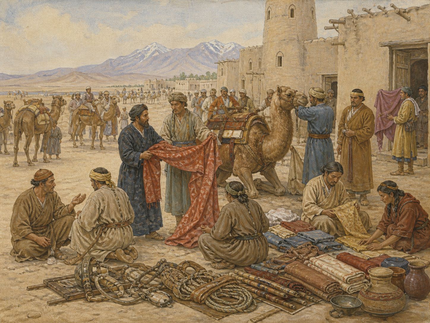 Historical reconstruction of Expansion of Silk Road Exchange's immediate aftermath: The routes became a foundation for Eurasian exchange in which knowledge and diseases moved alongside goods.